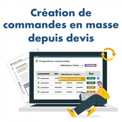 Création de commandes en masse depuis devis