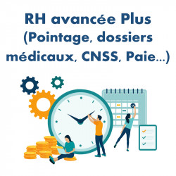 RH avancée Plus (Pointage, dossiers médicaux, CNSS, Paie...)