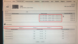 Calculo automatico de tarifas segun margenes sobre costo